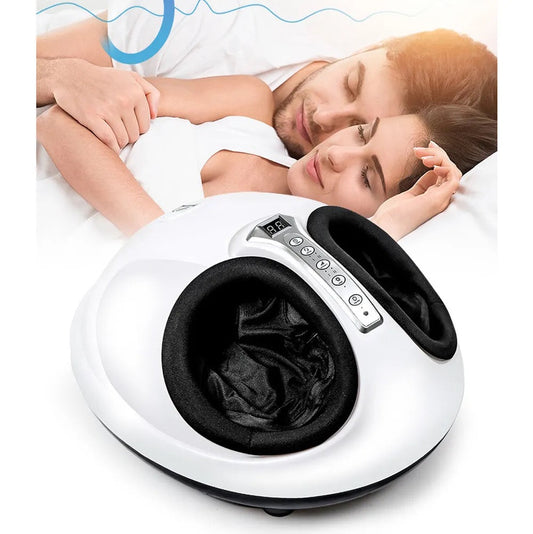 Aparat de masaj Shiatsu pentru picioare, 3 trepte intensitate, functie de incalzire, timer 5-30min, presoterapie cu incalzire